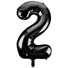 Load image into Gallery viewer, Black Number 2 Shaped Foil Balloon 34&quot;
