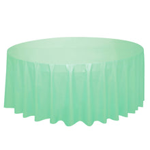 Load image into Gallery viewer, Mint Solid Round Plastic Table Cover, 84&quot;

