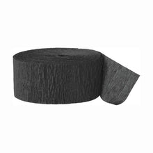 Load image into Gallery viewer, Black Crepe Streamer, 81 ft
