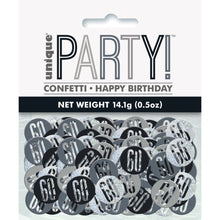 Load image into Gallery viewer, Birthday Black Glitz Number 60 Confetti, .5oz

