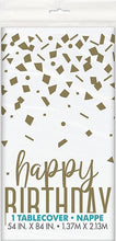 Load image into Gallery viewer, Confetti Gold Birthday Tablecover
