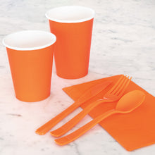 Load image into Gallery viewer, Pumpkin Orange Solid 9oz FSC Paper Cups, 14ct
