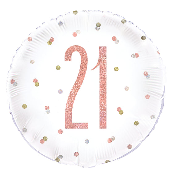 21st Birthday Rose Gold Badges 12cm - Northwest Greetings / Balloon World