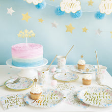 Load image into Gallery viewer, Twinkle Twinkle Little Star Round 7&quot; Dessert Plates, 8ct - Foil Board
