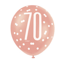 Load image into Gallery viewer, 12&quot; Rose Gold &amp; Pearl Latex Balloons 70 -6ct
