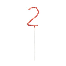 Load image into Gallery viewer, Birthday Rose Gold Glitz Number 2 Sparkler 7&quot;
