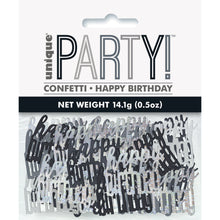 Load image into Gallery viewer, Birthday Black Glitz Happy Birthday Confetti, .5oz
