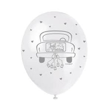 Load image into Gallery viewer, 12" Pearlised Latex Just Married Wedding Balloons - 5pcs
