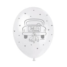 Load image into Gallery viewer, 12&quot; Pearlised Latex Just Married Wedding Balloons - 5pcs
