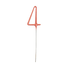 Load image into Gallery viewer, Birthday Rose Gold Glitz Number 4 Sparkler 7&quot;
