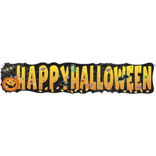 Load image into Gallery viewer, Smiling Pumpkin Pals Happy Halloween Giant Banner (1.3m)

