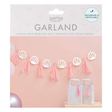 Load image into Gallery viewer, Ginger Ray - Pink And Iridescent Shell Tassel Garland
