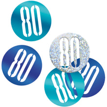 Load image into Gallery viewer, Birthday Blue Glitz Number 80 Confetti, .5oz
