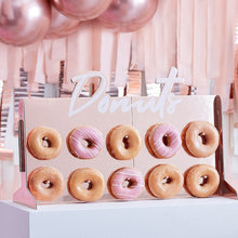 Load image into Gallery viewer, Rose Gold Foiled Donut Wall
