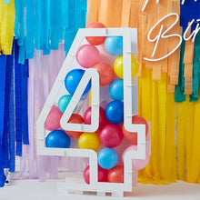 Load image into Gallery viewer, Balloon Mosaic Number Stand, Age 4
