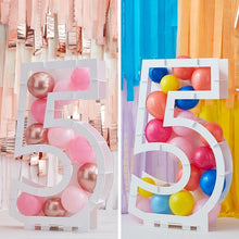 Load image into Gallery viewer, Balloon Mosaic Number Stand, Age 5
