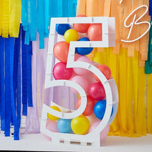 Load image into Gallery viewer, Balloon Mosaic Number Stand, Age 5
