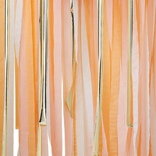 Load image into Gallery viewer, Gold and Peach Streamer Party Backdrop
