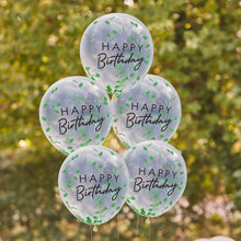 Load image into Gallery viewer, Ginger Ray - Happy Birthday Leaf Confetti Balloons

