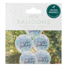 Load image into Gallery viewer, Ginger Ray - Happy Birthday Leaf Confetti Balloons
