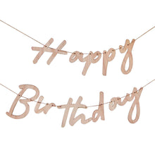 Load image into Gallery viewer, Ginger Ray Wooden Happy Birthday Bunting
