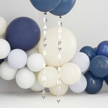 Load image into Gallery viewer, Ginger Ray Silver Happy Birthday Balloon Tails
