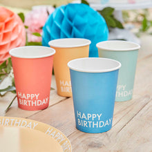 Load image into Gallery viewer, Ginger Ray - Brights Happy Birthday Paper Cups
