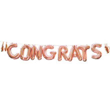 Load image into Gallery viewer, Ginger Ray - Congrats Rose Gold Congratulations Balloon Bunting
