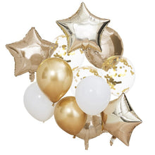 Load image into Gallery viewer, Metallic Gold Balloon Bundle - Bouquet of 10
