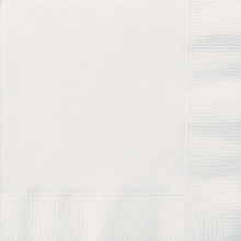 Load image into Gallery viewer, White Solid Beverage Napkins, 20ct

