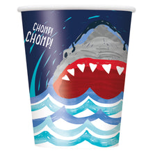 Load image into Gallery viewer, Shark Party 9oz Paper Cups, 8ct
