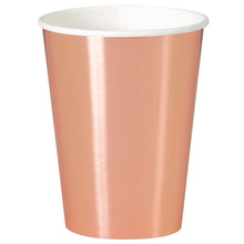 Load image into Gallery viewer, Rose Gold Foil 12oz Paper Cups, 8ct - Foil Board
