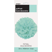 Load image into Gallery viewer, Mint 16&quot; Hanging Tissue Pom Pom
