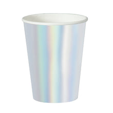 Load image into Gallery viewer, Iridescent 12oz Paper Cups, 8ct - Foil Board Iridescent
