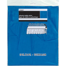Load image into Gallery viewer, Royal Blue Plastic Table Skirt, 29&quot;x14ft
