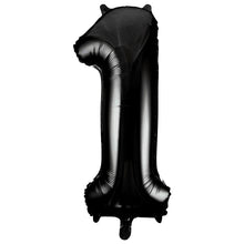 Load image into Gallery viewer, Black Number 1 Shaped Foil Balloon 34&quot;
