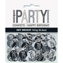 Load image into Gallery viewer, Birthday Black Glitz Number 70 Confetti, .5oz
