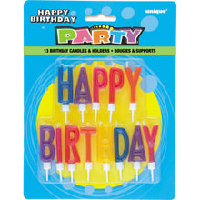 Load image into Gallery viewer, Happy Birthday Letter Candles in Holders
