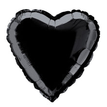 Load image into Gallery viewer, Solid Heart Foil Balloon 18&quot;, Packaged - Black
