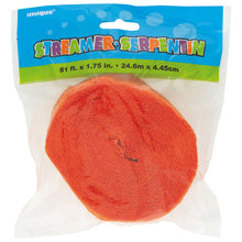 Load image into Gallery viewer, Orange Crepe Streamer, 81 ft
