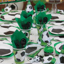 Load image into Gallery viewer, 3D Soccer Party Hats, 8ct
