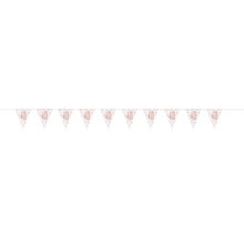 Load image into Gallery viewer, Glitz Rose Gold Prismatic Plastic Flag Banner &#39;40&#39;
