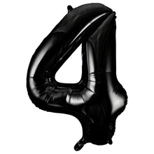 Load image into Gallery viewer, Black Number 4 Shaped Foil Balloon 34&quot;
