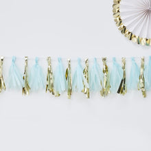 Load image into Gallery viewer, Ginger Ray - Blue &amp; Gold Foiled Tassel Garland
