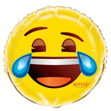 Load image into Gallery viewer, Crying Laughing Emoji Round Foil Balloon 18&quot;, Packaged
