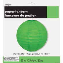 Load image into Gallery viewer, Lime Green Paper Lantern 10&quot; ( 25.4cm )

