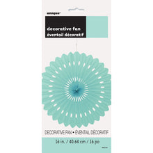 Load image into Gallery viewer, Mint 16&quot; Tissue Paper Fan
