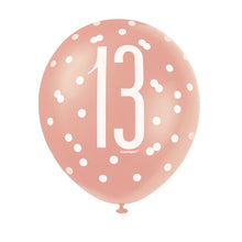 Load image into Gallery viewer, 12&quot; Rose Gold &amp; Pearl Latex Balloons 13 - 6ct
