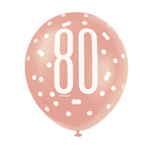 Load image into Gallery viewer, 12&quot; Rose Gold &amp; Pearl Latex Balloons 80 - 6ct
