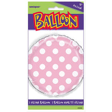 Load image into Gallery viewer, Light Pink Polka Dot Foil Balloon 18in
